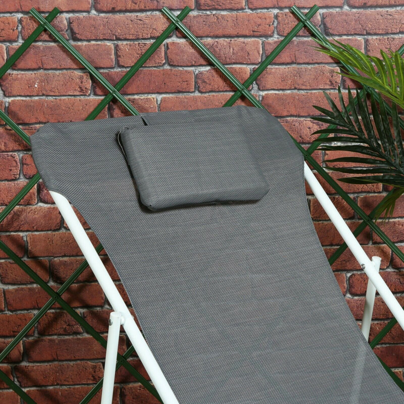 Couey Folding Camping Chair, Grey, White