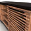 Meuble télé 63 po, pour téléviseur jusqu'à 70 po, sans assemblage, console en peuplier noir 63 po, compatible, assemblage et bois