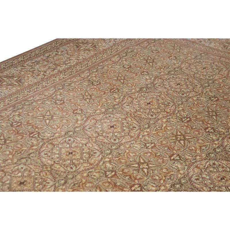 Hand Knotted Wool Area Rug in Red