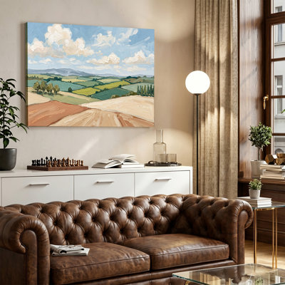 Impressionist Tuscan Countryside Landscape Canvas Art, Wrapped Canvas, Ready to Hang