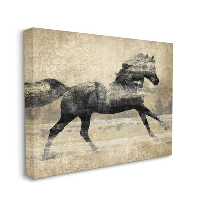 " Western Galloping Horse Portrait " by Tina Blakely Painting Print