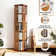 Hutto Rotating Bookshelf, 360° Revolving Bookcase With Shelves, Corner Freestanding Storage Shelf