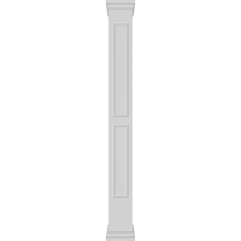 Ensemble de colonnes à double panneau surélevé Craftsman Classic Square, H 96 po x l 9,63 po