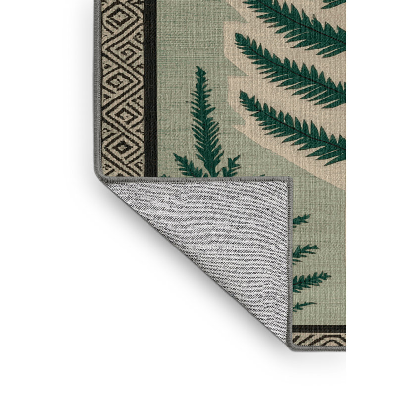  Tapis lavable de fougère du désert, Rectangle 7 pi x 9 pi