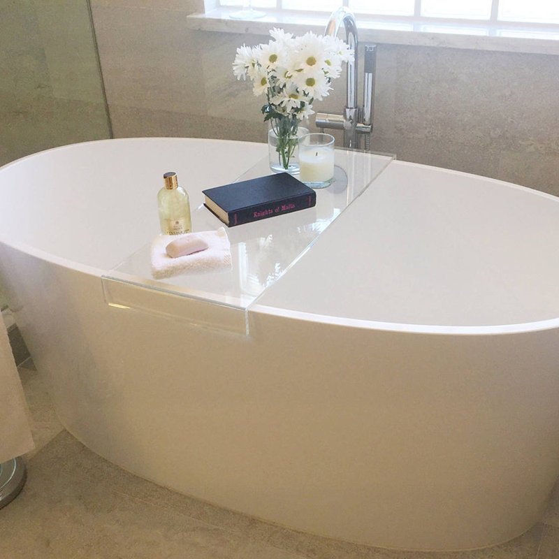 Tablette en acrylique pour plateau de salle de bain