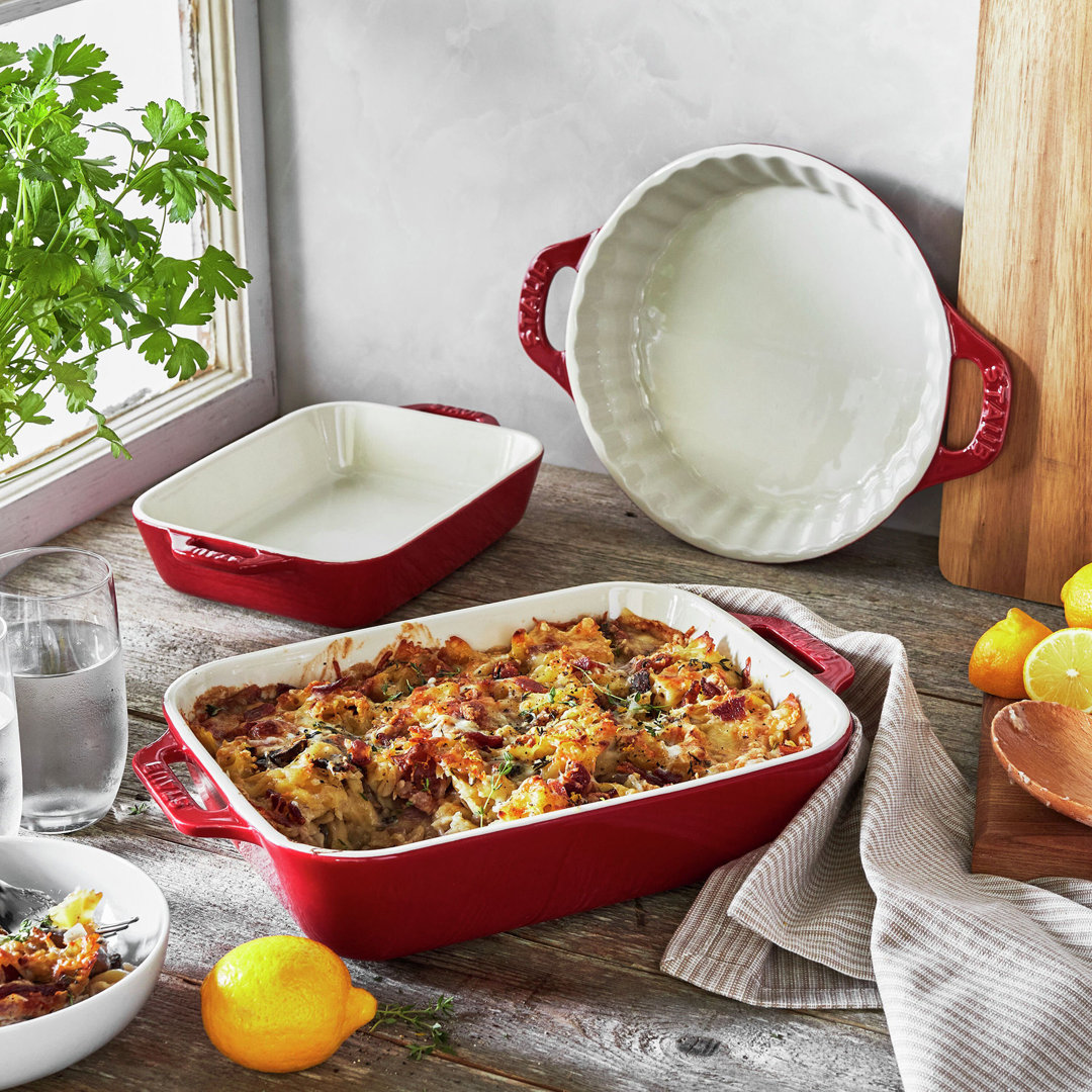 STAUB Ceramic 3 Pc. Set (Pie & 2Pc Rect Dish) Staub 