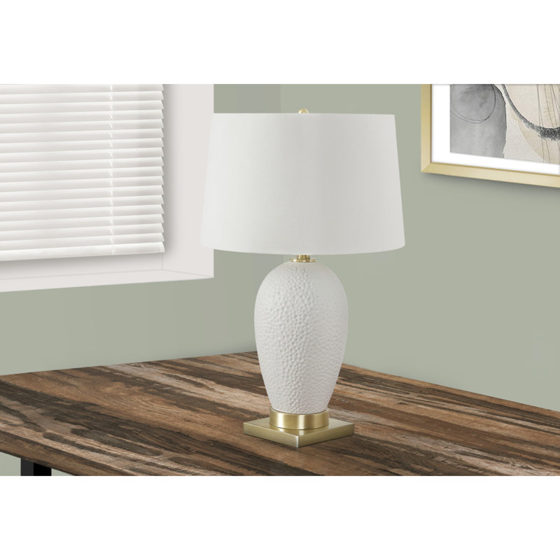Lighting, 26"h, Table Lamp, White Ceramic, Shade, Transitional