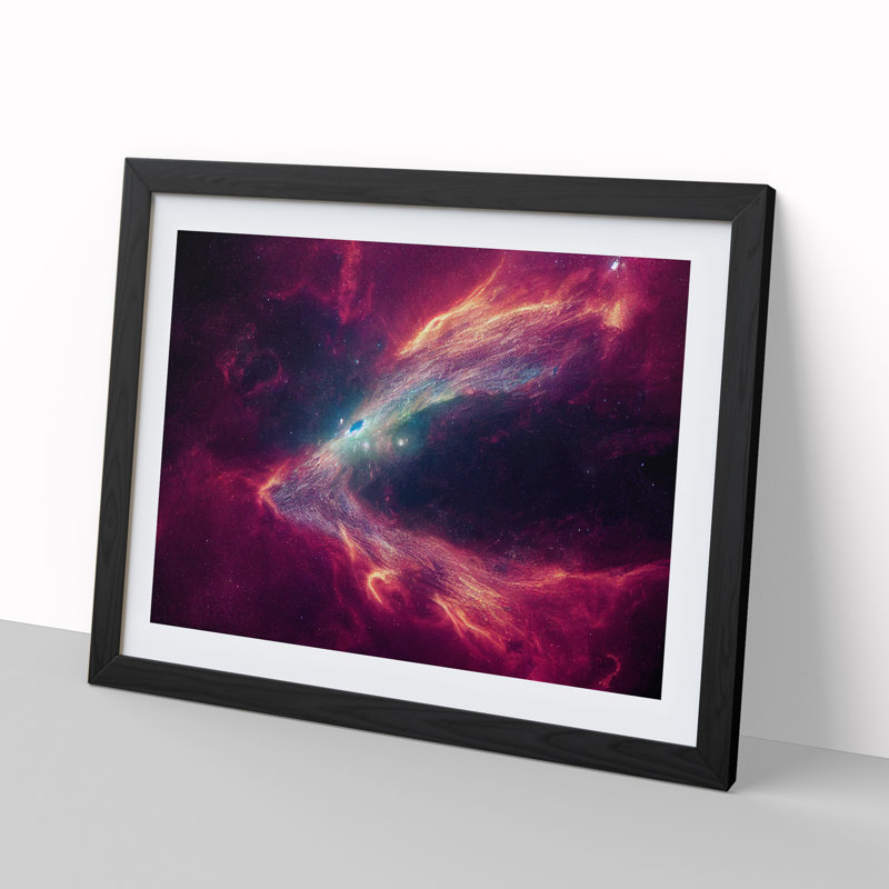 Wonderful Universe - Single Picture Frame Painting, Black, 46cm H x 64cm W x 2cm D