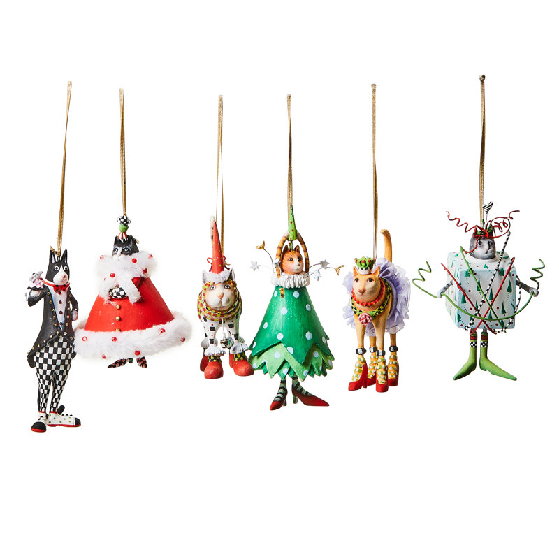 Patience Brewster Mini Cat Ornaments Set Of 6