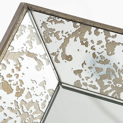 Silver Glass Framed Accent Mirror