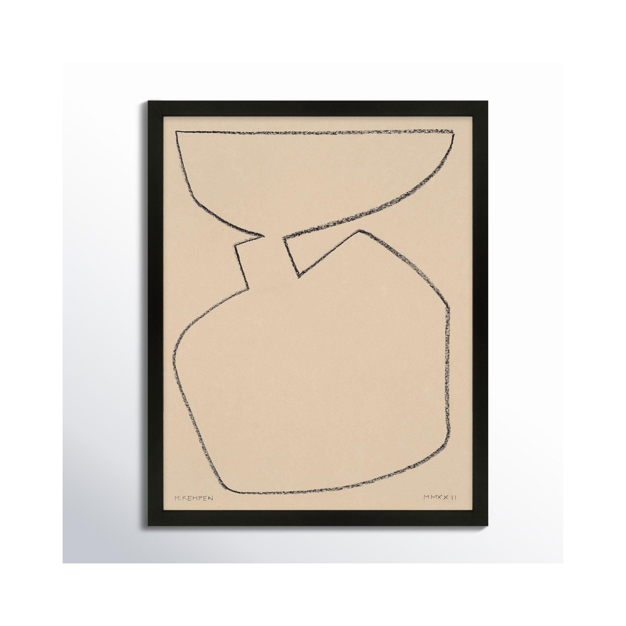 Outlines 6 by Michael Kempen, 30" W x 38" H, Black Framed