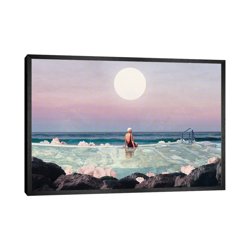 All The Summers Since I Met You by Frank Moth - Floater Frame Gallery-Wrapped Canvas Giclée on Canvas, Black