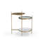 Table de bout ronde industrielle en fer 24 po avec tablette Industrial