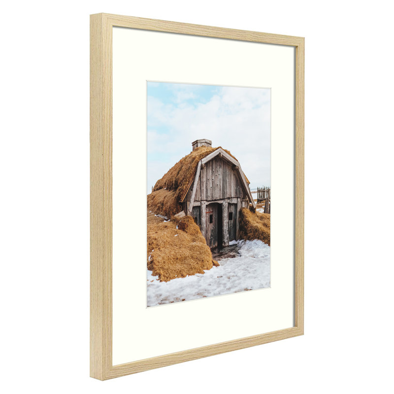 Charli Picture Frame with Mat, Beige