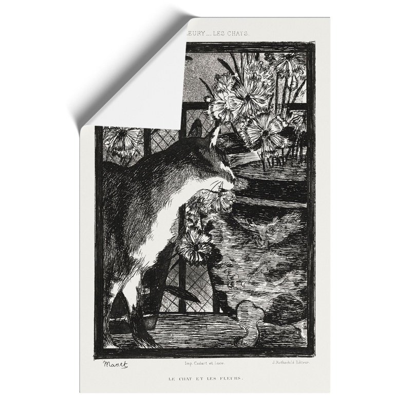 The Cat by Edouard Manet - No Frame Print, 42cm H x 30cm W x 0.1cm D