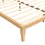 Lit plateforme en bois de bambou de style moderne Mid-Century de 12 pouces avec support en lattes de bois, aucun sommier requis, assemblage facile-1257897588-1258652554