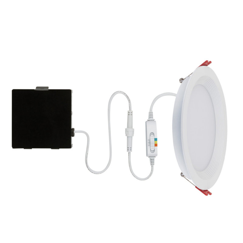 Globe électrique ultra mince blanc givré Energy Star de 6 po W Downlight encastré à DEL en métal 65 watts