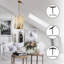 Lustre 4 lumières avec abat-jour en verre-1190579634