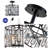 Tyler 4-Light Modern Crystal 13"W in Black Dimmable Semi Flush Mount