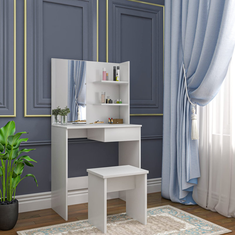 Demi-May Dressing Table with Mirror