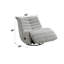 Fauteuil inclinable oscillant en chenille Talmon Oyster-1793674433