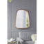 Miroir d'entrée de salle de bain 27 po x 37 po avec cadre en bois - Silhouette minimaliste, adoucit l'espace en bois élégant et élégant, complète