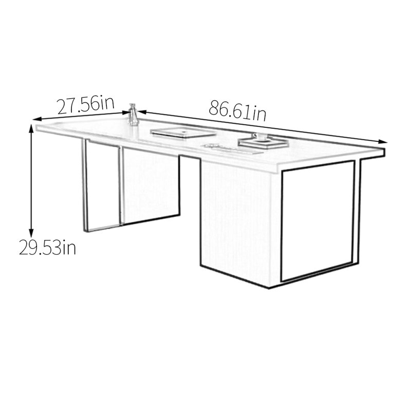 Quayshaun, H 29,53 po x l 86,61 po x P 27,56 po, Brun-rouge