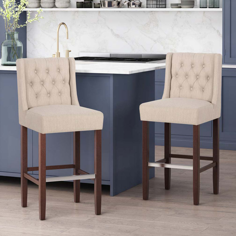 Tabouret de bar d'une hauteur de 30 po, Beige