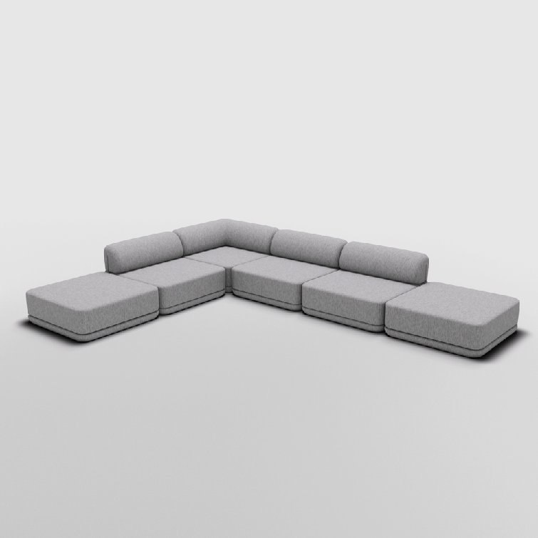 Cube 6 - Piece Modular Upholstered L-Sectional
