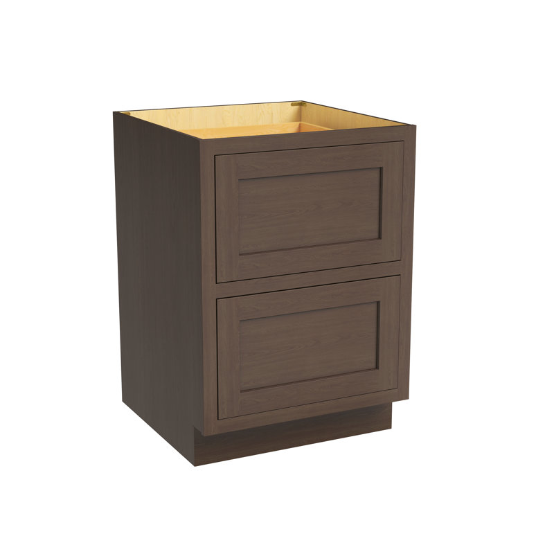 Armoire de cuisine 2 tiroirs l 24 po x H 34,5 po x P 25 po prête à assembler Casainc, W24"x H34.5"