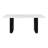 Kirtin Rectangular Dining Table With Trestle Reeded Metal Base