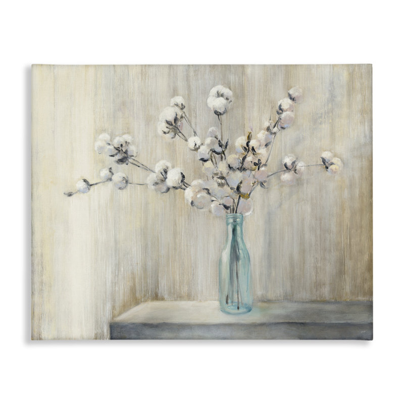 «Beautiful Cotton Flower Paint», impression sur toile, H 36 po x l 48 po