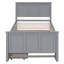Lit plateforme simple avec lit gigogne et tiroirs gris-883284485