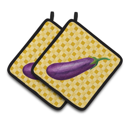 Cuisinier poignée aubergine de trésors de caroline sur basketweave