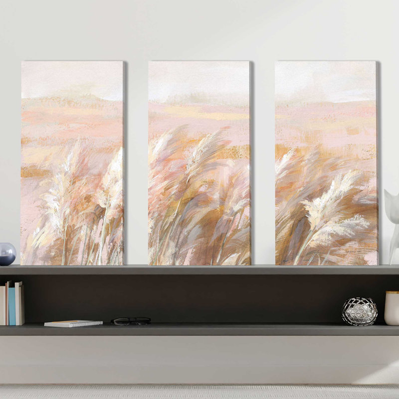 Prairie Prairie - peinture sur toile tendue 3 pièces
