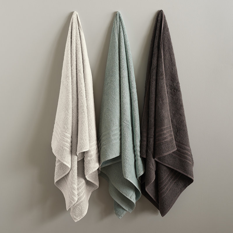 Ensemble de 4 serviettes en coton pour le corps et la main, Brun