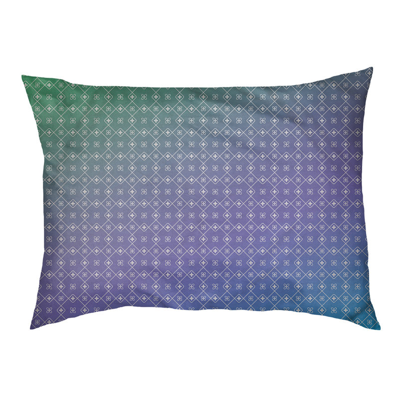 Coussin pour chien/classique à chariot Campion, Grand (l 50 po x P 40 po x H 17 po), Mauve / vert / blanc