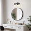 2 lumières 13 po Éclairage pour meuble-lavabo noir mat avec abat-jour en verre transparent martelé-1134545831-1107782671