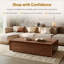 Table basse moderne en noyer avec 4 tiroirs de rangement