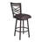 Akintunde Swivel Counter or Bar Height Armless Bar Stool in Auburn Bay with Brown Pu Upholstery-2044030164