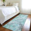 Tapis bleu sarcelle lavable à la machine intérieur / extérieur Xhevrie-1904306643
