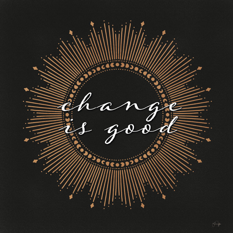 Le changement est bon, H 12 po x l 12 po, Non, Toile tendue