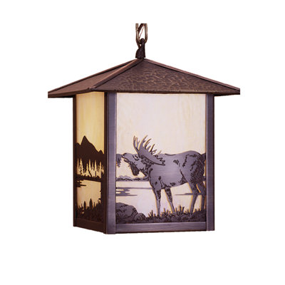 Luminaire suspendu rectangulaire 1 lumières lanterne Seneca
