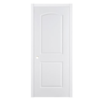 Porte intérieure traditionnelle laminée 2 panneaux