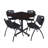 Nicklos Square X-Base Breakroom Table, 4 M Stack Chairs-32668299-32668304-40142455