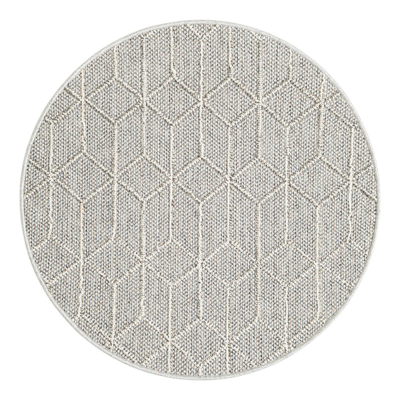 Tapis d'extérieur à treillis, Rond 3 pi 1 po