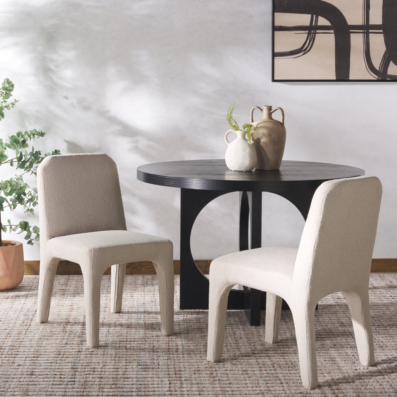 Maricelle Boucle Dining Chair, Tan