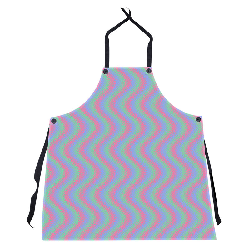 Bib Apron, Pink Green/Blue