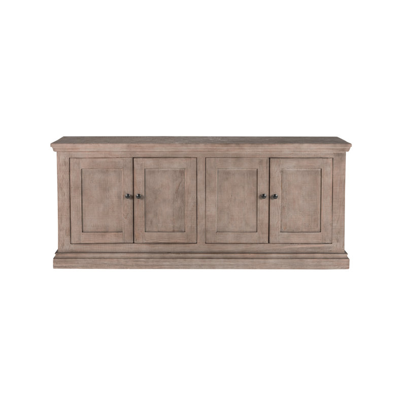 Koski 35" Tall 4-Door Cabinet, Brown