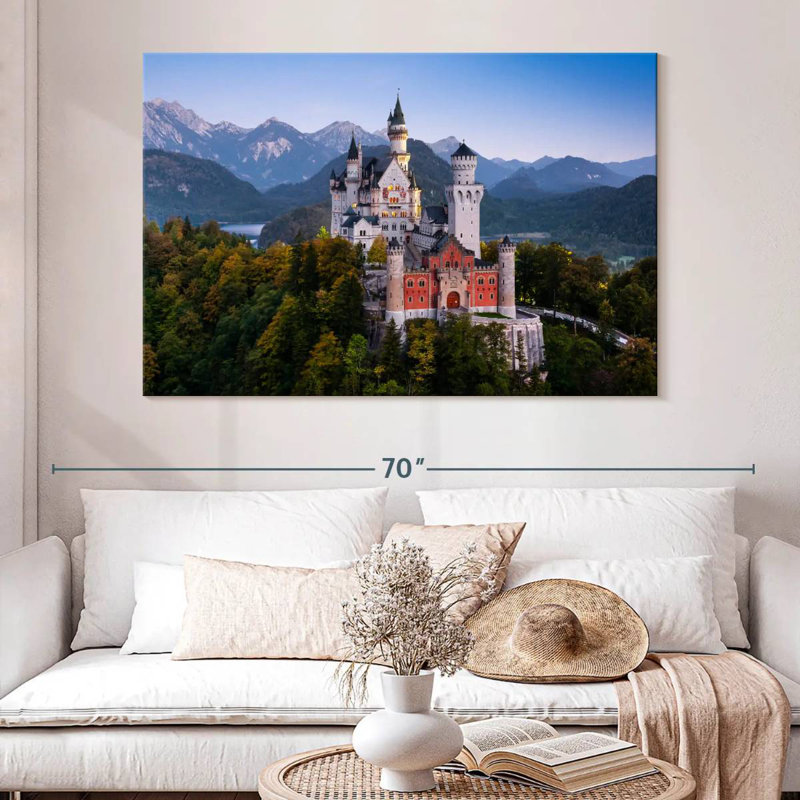 Lilie Scenic Neuschwanstein Castle, H 34 po x l 51 po